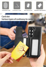 for Samsung Galaxy Z Fold 5 Phone Case with Strong Magnetic Attraction Detachable Card Holder RFID Blocking, Wireless Charging for Galaxy Fold 6 Case Exquisite Durable