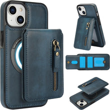Konstreet for iPhone 14 Series Case with 2-in-1 Detachable Magnetic Wallet 4 Card Slots and 1 Zipper Bag Compatible MagSafe and RFID Blocking Stand Wireless Charging