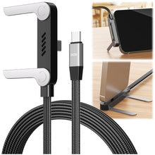 2-in-1 Charging Cable with Built-In Phone Stand | 240W Fast Charge USB-C to USB-C, 4.9FT