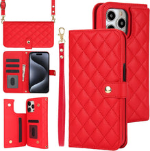 for iPhone 16 Wallet Case with 5 Card Slots and 1 Cash Slot and Crossbody Strap and Wrist Strap Luxury Fashion Shockproof Magnetic Flip Cover Protective