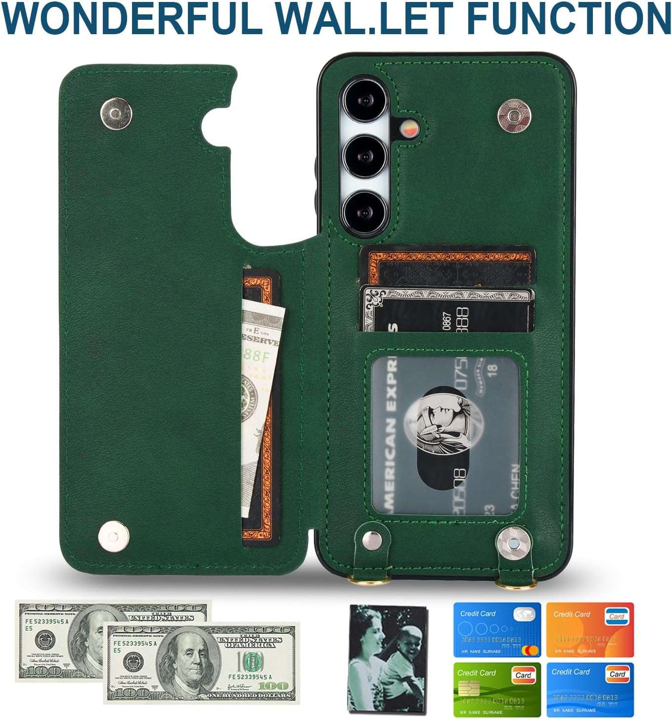 Wallet Case with RFID Blocking for Galaxy S24 / Ultra Plus