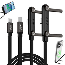2-in-1 Charging Cable with Built-In Phone Stand | 240W Fast Charge USB-C to USB-C, 4.9FT