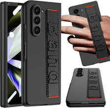 for Samsung Galaxy Fold 6 Mobile Phone Case with Handheld Wrist Strap PC Hard Material Frame Screen Protector Wireless Charging Thin and Light Galaxy Fold 6 Case for Samsung
