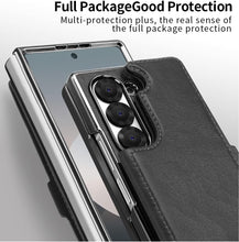 for Samsung Galaxy Z Fold 6 Phone Case with Strong Magnetic Attraction Detachable Card Holder RFID Blocking, Wireless Charging for Galaxy Fold 6 Case Exquisite Durable