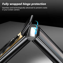 for Samsung Galaxy Z Flip 7 Case with Magnetic Ring Holder, 360 Rotating Bracket, Hinge Protection & Built-in Front Screen Protector, Slim Anti-Drop Shockproof Case.(Gold)