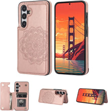 Konstreet for Samsung Galaxy S23/S24 Series Wallet Case Magnetic Flip Cover with 3 Card Slots and Stand Feature Floral Design Protective Phone Case