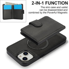 Konstreet for iPhone 14 Series Case with 2-in-1 Detachable Magnetic Wallet Featuring 5 Card Slots Compatible MagSafe and RFlD Blocking Premium PU Leather Kickstand and Wireless Charging