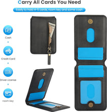 for Samsung Galaxy S25 Plus Case with 2 in 1 Detachable Magnetic Wallet, 4 Card Slots and Zipper Pocket,Compatible with MagSafe, RFlD Blocking Premium PU Leather Wireless Charging-Black