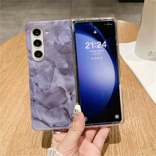삼성 갤럭시 Z 플립 5 모바일 폰 케이스 대리석 패턴 드리미 컬러 접이식 모바일 폰 케이스 갤럭시 스타일리시하고 심플하며 뛰어난