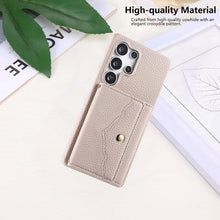for Samsung Galaxy S23 Ultra Case Premium Leather Mirror Card Holder Cash Slot Equipped with Long Strap Simple and Little Fresh S23 Ultra Case for Galaxy