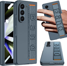 for Samsung Galaxy Fold 6 Mobile Phone Case with Handheld Wrist Strap PC Hard Material Frame Screen Protector Wireless Charging Thin and Light Galaxy Fold 6 Case for Samsung