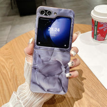 삼성 갤럭시 Z 플립 5 모바일 폰 케이스 대리석 패턴 드리미 컬러 접이식 모바일 폰 케이스 갤럭시 스타일리시하고 심플하며 뛰어난