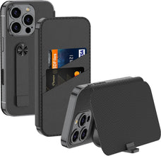 for iPhone 16 Pro Mobile Phone Case Classic Style Card Holder Luxurious Durable Leather Flip Cover Stand Rotatable Magnetic Strap Anti-Fingerprint Anti-Fall
