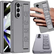for Samsung Galaxy Fold 6 Mobile Phone Case with Handheld Wrist Strap PC Hard Material Frame Screen Protector Wireless Charging Thin and Light Galaxy Fold 6 Case for Samsung