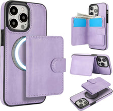 Konstreet for iPhone 14 Series Case with 2-in-1 Detachable Magnetic Wallet Featuring 5 Card Slots Compatible MagSafe and RFlD Blocking Premium PU Leather Kickstand and Wireless Charging