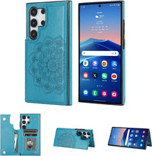 Konstreet for Samsung Galaxy S23/S24 Series Wallet Case Magnetic Flip Cover with 3 Card Slots and Stand Feature Floral Design Protective Phone Case