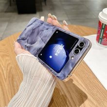 삼성 갤럭시 Z 플립 5 모바일 폰 케이스 대리석 패턴 드리미 컬러 접이식 모바일 폰 케이스 갤럭시 스타일리시하고 심플하며 뛰어난