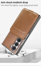 for Samsung Galaxy Z Fold 5 Mobile Phone Case Soft Leather Detachable Magnetic Card Holder RFID Blocking Fold Case Wireless Charging Exquisite Durable and Stylish Anti-Fingerprint