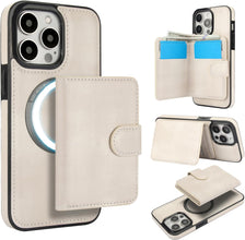 Konstreet for iPhone 14 Series Case with 2-in-1 Detachable Magnetic Wallet Featuring 5 Card Slots Compatible MagSafe and RFlD Blocking Premium PU Leather Kickstand and Wireless Charging