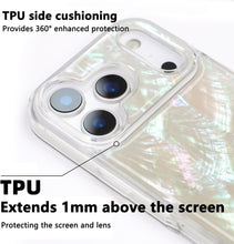 for iPhone 17 Case Made with Unique Genuine Seashell, Durable | Stunning Gorgeous | Drop Protection | Luxury Aesthetic Cover. (Beige)