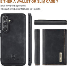 for Samsung Galaxy S23 Multi-Card Wallet Case, 2-in-1 Design with Magnetic Leather Wallet Durable TPU & PC Hybrid Construction, Stylish PU Leather Coating