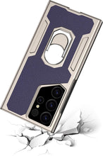 for Samsung Galaxy S24 Ultra Phone Case Flip Cover with Ring and Card Slot Cam Protection Faux Leather Full Wrap Noble and Elegant Full Protective Cover