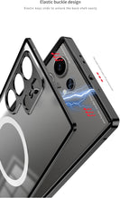 for Samsung Galaxy S23 Ultra Case MechanicalMechanical Pop-up Window Flexible Mechanical Design Metal Frame Lens Protection Wireless Charging Anti-Fingerprint Anti-Drop
