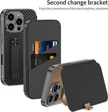 for iPhone 16 Pro Mobile Phone Case Classic Style Card Holder Luxurious Durable Leather Flip Cover Stand Rotatable Magnetic Strap Anti-Fingerprint Anti-Fall
