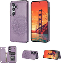 Konstreet for Samsung Galaxy S23/S24 Series Wallet Case Magnetic Flip Cover with 3 Card Slots and Stand Feature Floral Design Protective Phone Case
