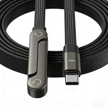 2-in-1 Charging Cable with Built-In Phone Stand | 240W Fast Charge USB-C to USB-C, 4.9FT