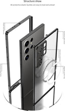 for Samsung Galaxy S23 Ultra Case MechanicalMechanical Pop-up Window Flexible Mechanical Design Metal Frame Lens Protection Wireless Charging Anti-Fingerprint Anti-Drop
