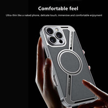 for iPhone 16 Case of Electroplated Leather Shockproof Luxury Business Style Anti-Drop Protective Cover Compatible MagSafe and Wireless Charging