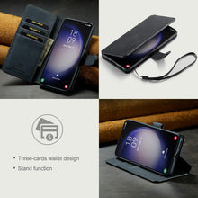 for Samsung Galaxy S23 Wallet Case with 3 Card Holders and 1 Bills Compartment Magnetic Clasp Flip Cover RFID Blocking Stylish Retro Leather Design