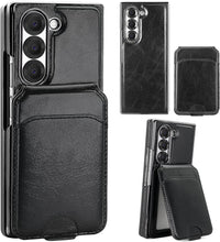 for Samsung Galaxy Z Fold 5 Mobile Phone Case Soft Leather Detachable Magnetic Card Holder RFID Blocking Fold Case Wireless Charging Exquisite Durable and Stylish Anti-Fingerprint