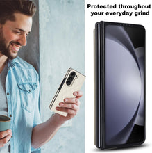 for Samsung Galaxy Z Fold 6 Phone Case Diamond Soft Leather Folding Flip Cover Built-in 2 Card Slots with Magnetic Clasp Comfortable Hand Feel Anti-Drop Shockproof Fashion White