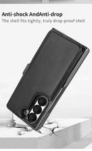 for Samsung Galaxy Z Fold 6 Phone Case with Strong Magnetic Attraction Detachable Card Holder RFID Blocking, Wireless Charging for Galaxy Fold 6 Case Exquisite Durable