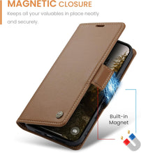 for iPhone 17 Pro Max Wallet Case, RFID Blocking with Kickstand 3 Credit Card Slot and Cash Slot Magnetic Closure Wireless Charging Slim PU Leather Protective Cover - Brown