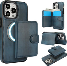 Konstreet for iPhone 14 Series Case with 2-in-1 Detachable Magnetic Wallet Featuring 5 Card Slots Compatible MagSafe and RFlD Blocking Premium PU Leather Kickstand and Wireless Charging