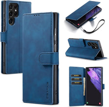 for Samsung Galaxy S23 Wallet Case with 3 Card Holders and 1 Bills Compartment Magnetic Clasp Flip Cover RFID Blocking Stylish Retro Leather Design
