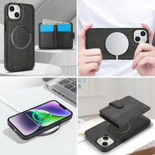 Konstreet for iPhone 14 Series Case with 2-in-1 Detachable Magnetic Wallet Featuring 5 Card Slots Compatible MagSafe and RFlD Blocking Premium PU Leather Kickstand and Wireless Charging