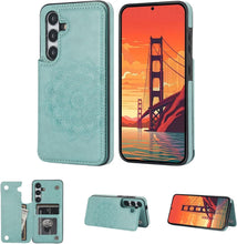 Konstreet for Samsung Galaxy S23/S24 Series Wallet Case Magnetic Flip Cover with 3 Card Slots and Stand Feature Floral Design Protective Phone Case