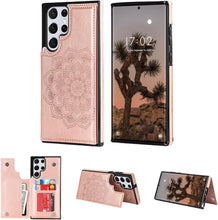 Konstreet for Samsung Galaxy S23/S24 Series Wallet Case Magnetic Flip Cover with 3 Card Slots and Stand Feature Floral Design Protective Phone Case