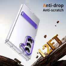 for Samsung Galaxy Z Fold 6 Mobile Phone Clear Case with Stand Built-in Screen Protector Crystal Clear Anti-Drop, Anti-Scratch and Shockproof Galaxy Fold 6 Case for Samsung