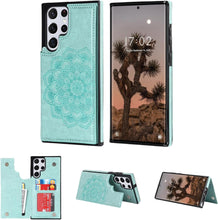 Konstreet for Samsung Galaxy S23/S24 Series Wallet Case Magnetic Flip Cover with 3 Card Slots and Stand Feature Floral Design Protective Phone Case