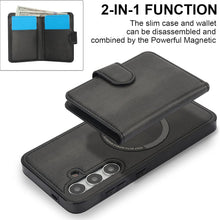 Konstreet for Samsung Galaxy S24 Plus/Ultra Case with 2-in-1 Detachable Magnetic Wallet with 5 Card Slots Compatible MagSafe and RFlD Blocking Kickstand and Wireless Charging