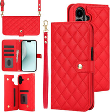 for iPhone 16 Wallet Case with 5 Card Slots and 1 Cash Slot and Crossbody Strap and Wrist Strap Luxury Fashion Shockproof Magnetic Flip Cover Protective
