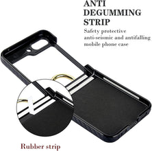 Konstreet for Samsung Galaxy Z Flip5 Case Fashion Leopard Print Design with Stand Anti-Fall Protection Portable Hanging Ring