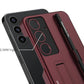 for Samsung Galaxy S24 Plus Case with Pen and Adjustable Kickstand,Anti-Shock,Support Wireless Charging Slim Texture Case.(Black)