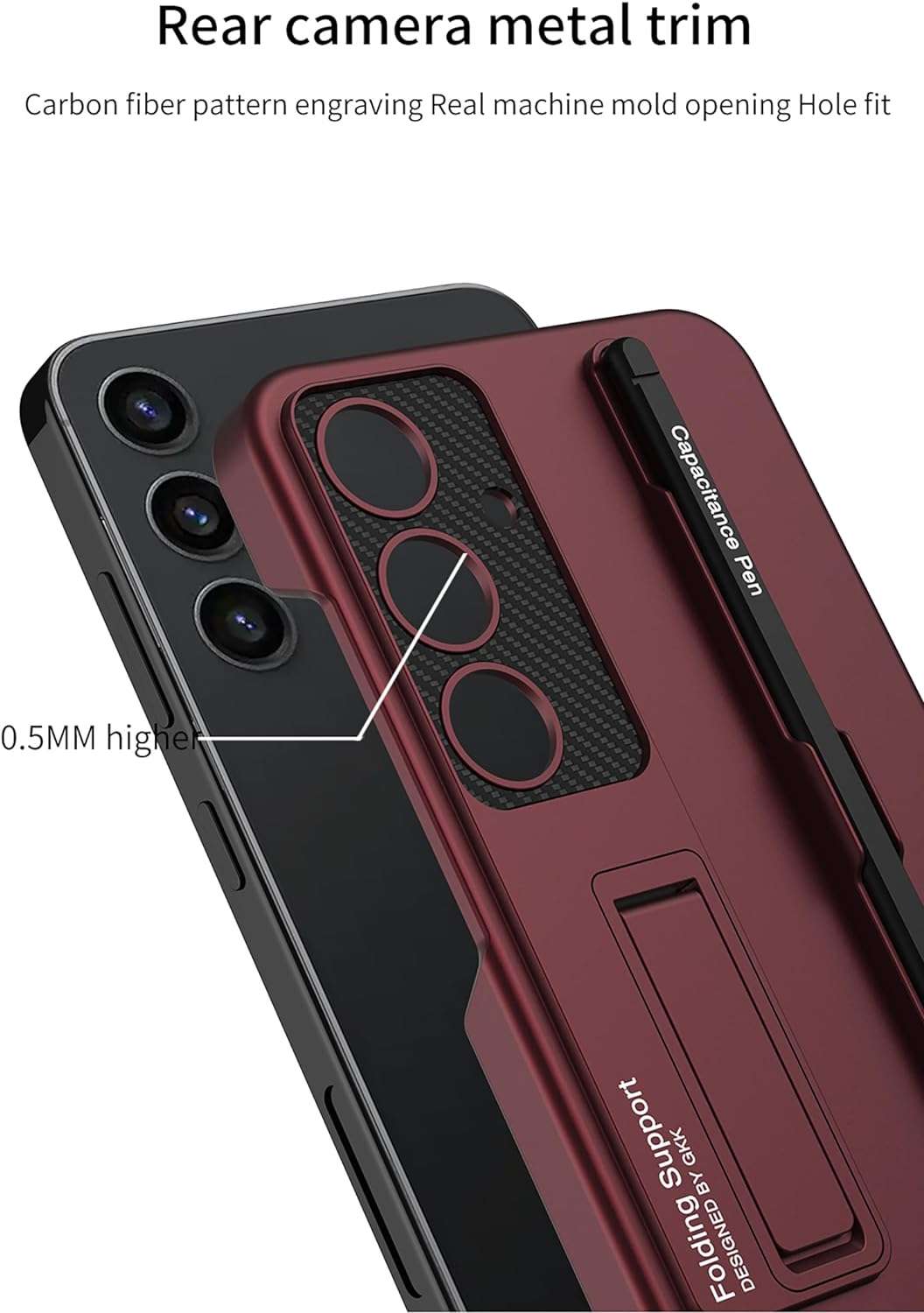 S24 Series Case with S Pen and Adjustable Kickstand for Samsung