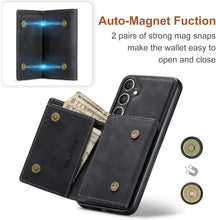 for Samsung Galaxy S23 Multi-Card Wallet Case, 2-in-1 Design with Magnetic Leather Wallet Durable TPU & PC Hybrid Construction, Stylish PU Leather Coating